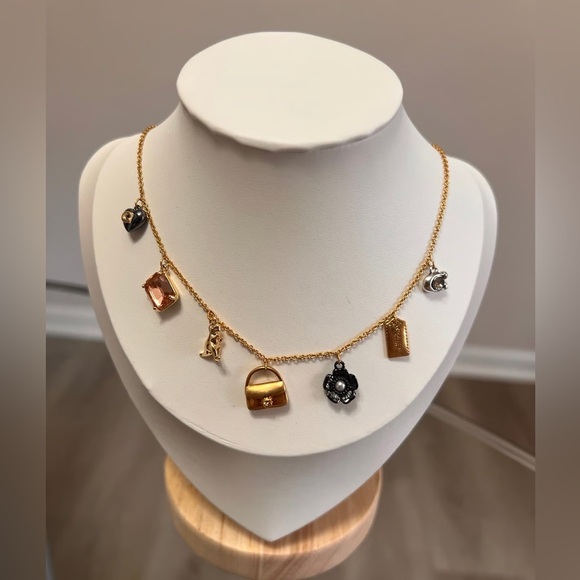 Coach Jewelry - Coach Signature Mini Handbag Charm Necklace